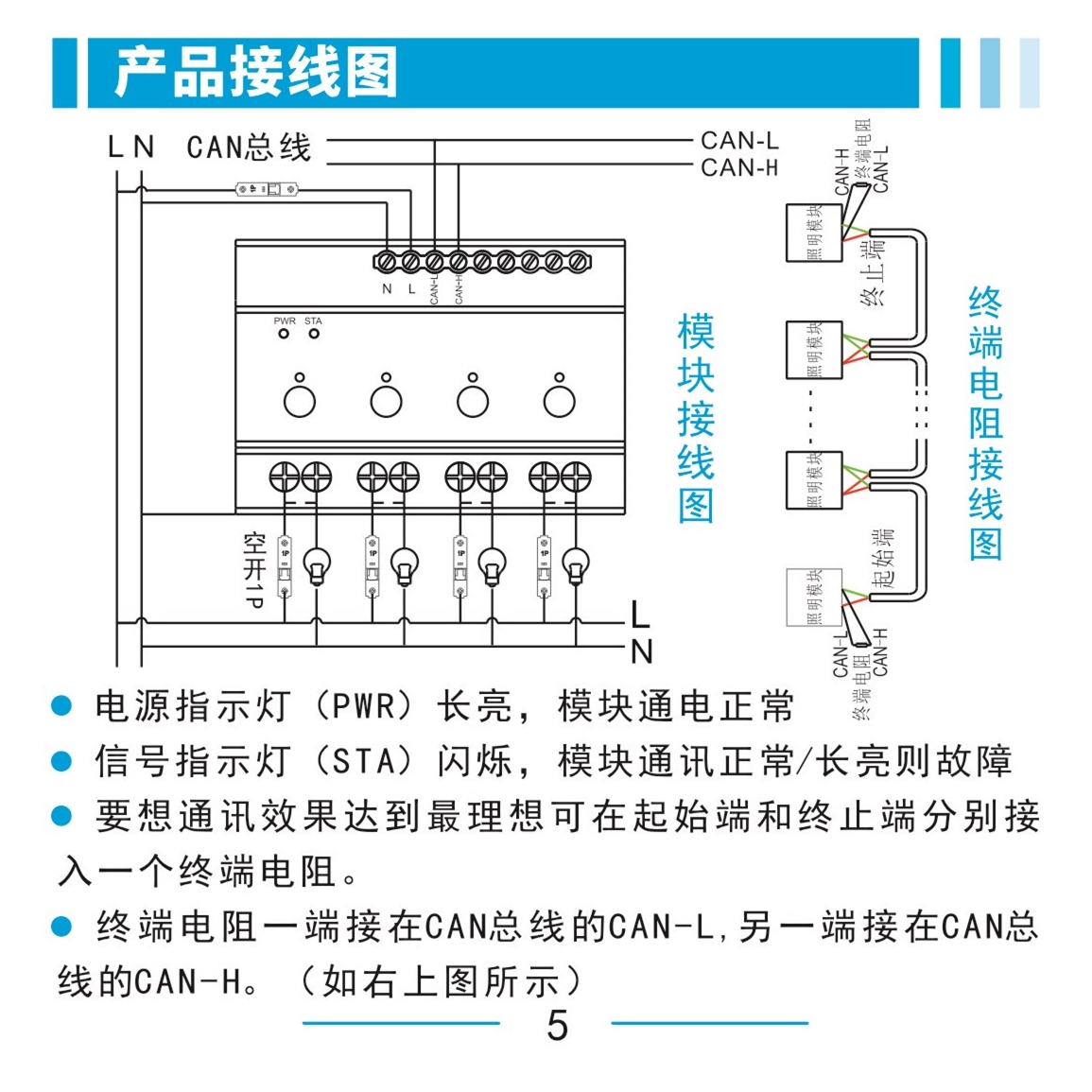 照明模塊接線圖